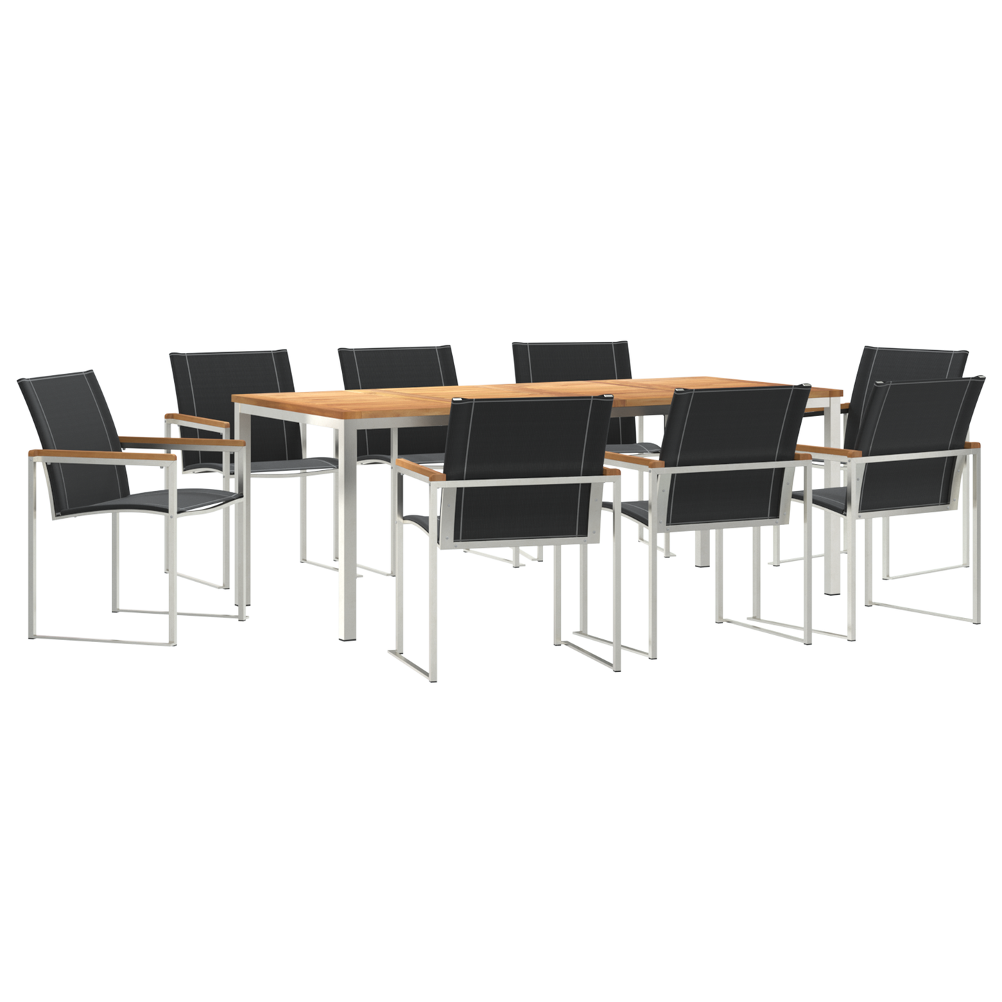 9 Piece Garden Dining Set Solid Wood Acacia