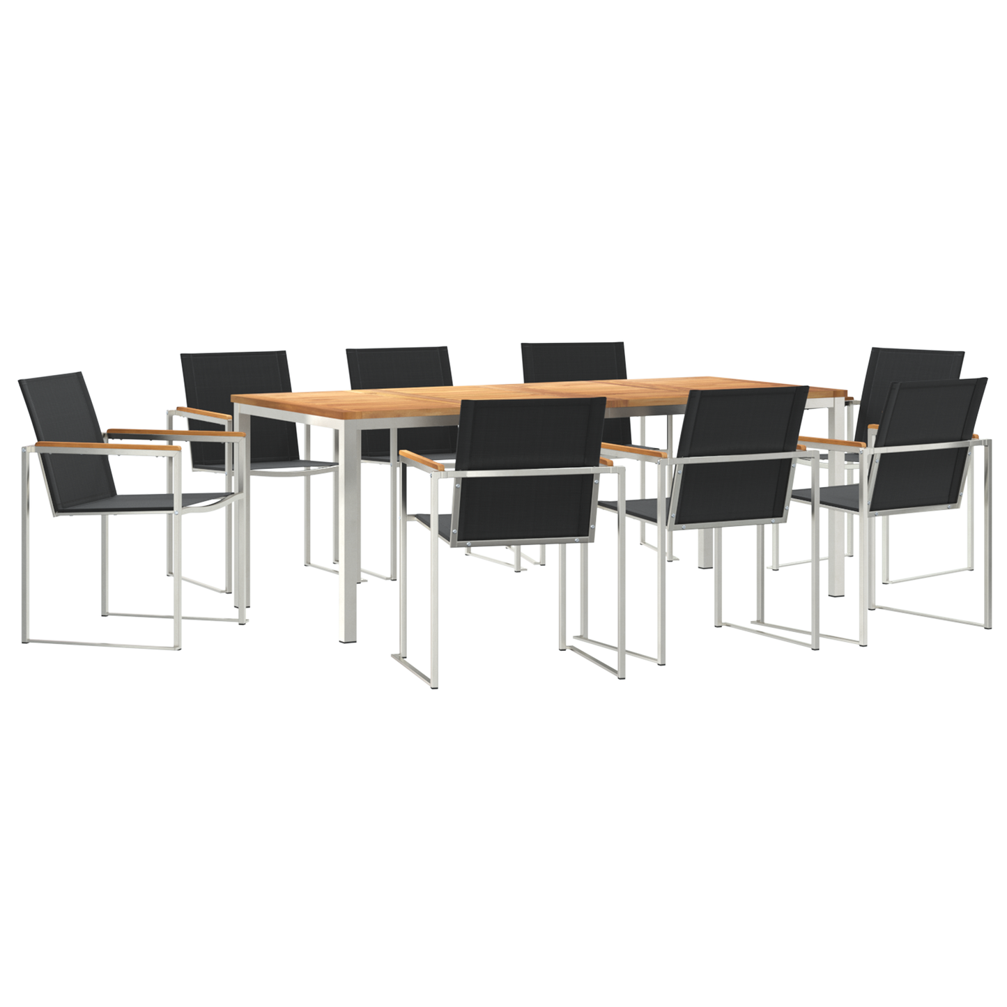 7 Piece Garden Dining Set Solid Wood Teak