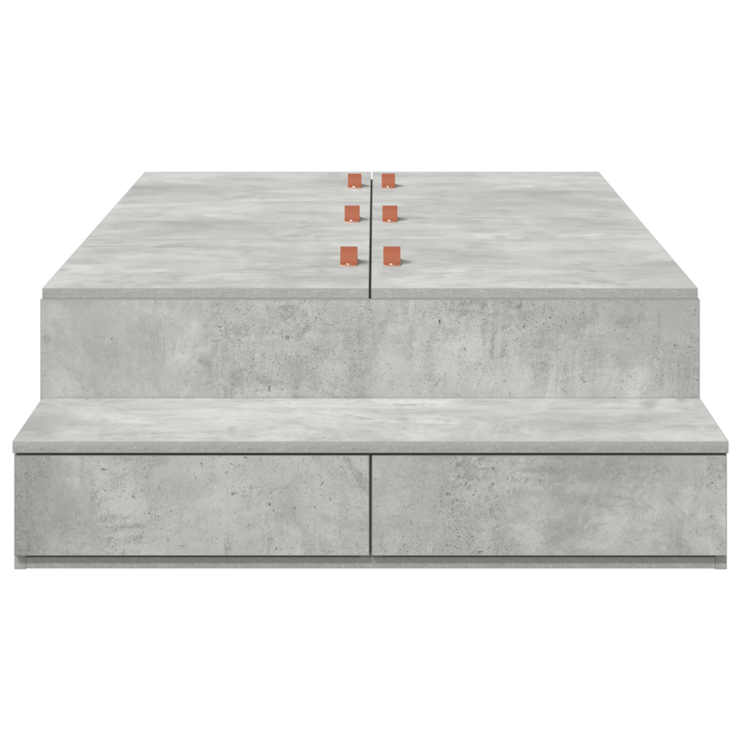 Storage Bed Frame Concrete Grey 90x200 cm