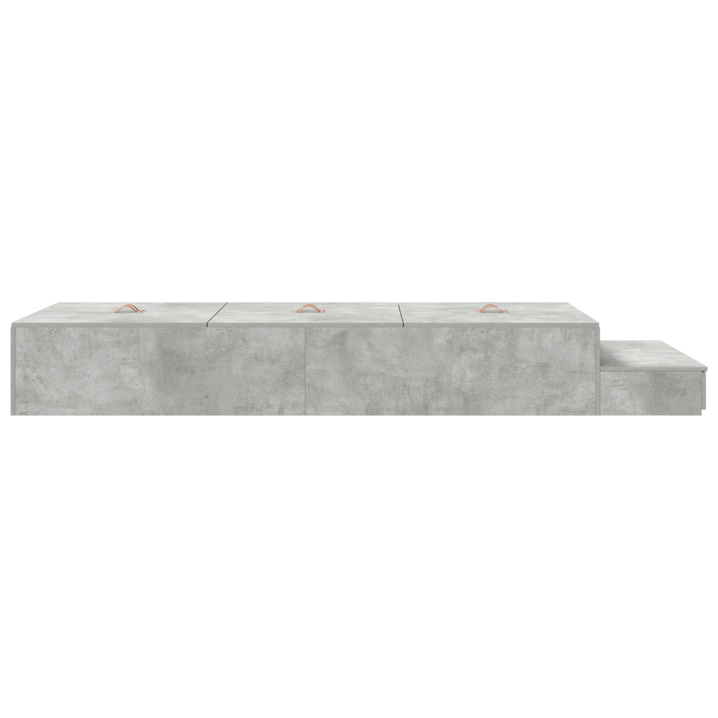 Storage Bed Frame Concrete Grey 90x200 cm