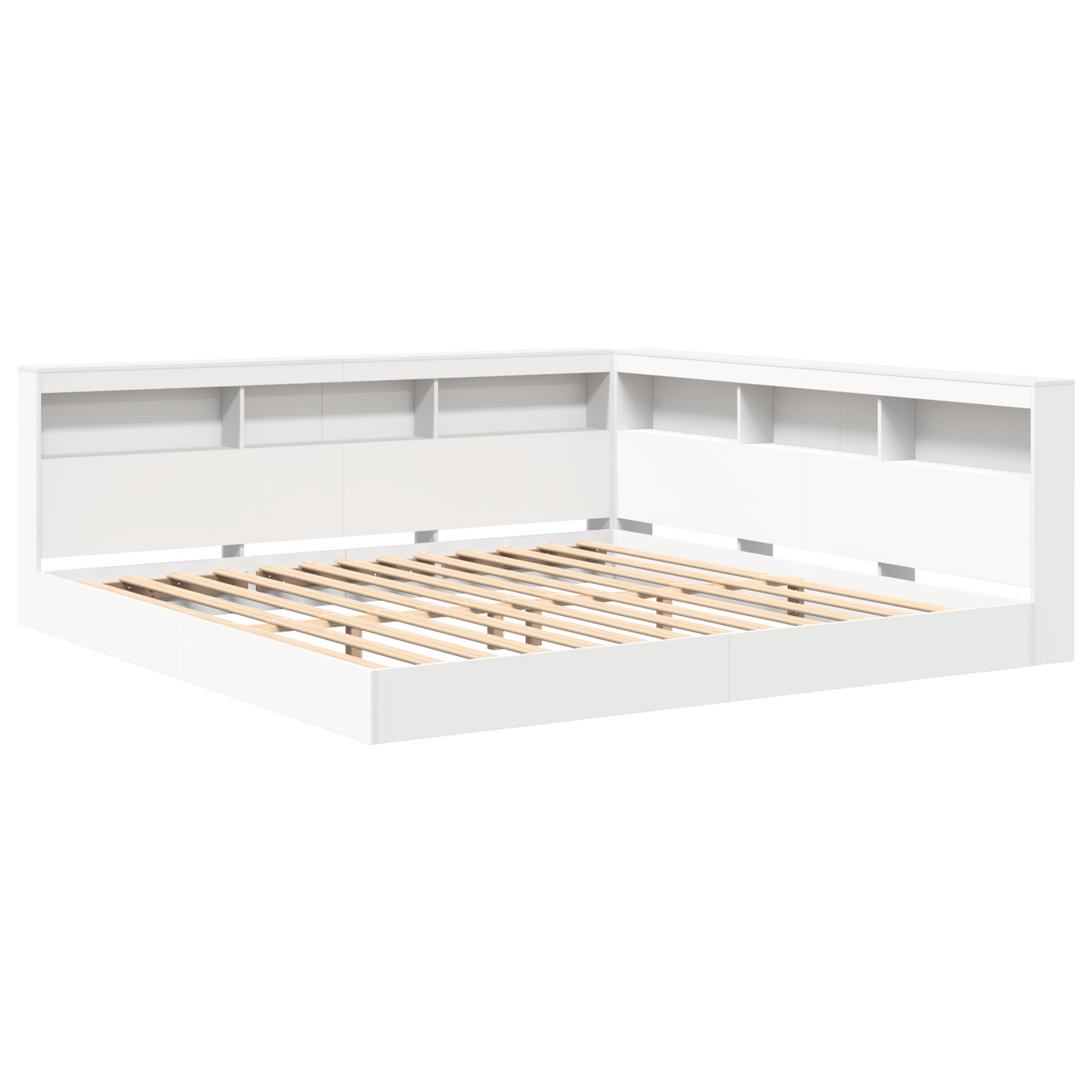 Bookcase Bed White 180x200 cm Engineered Wood