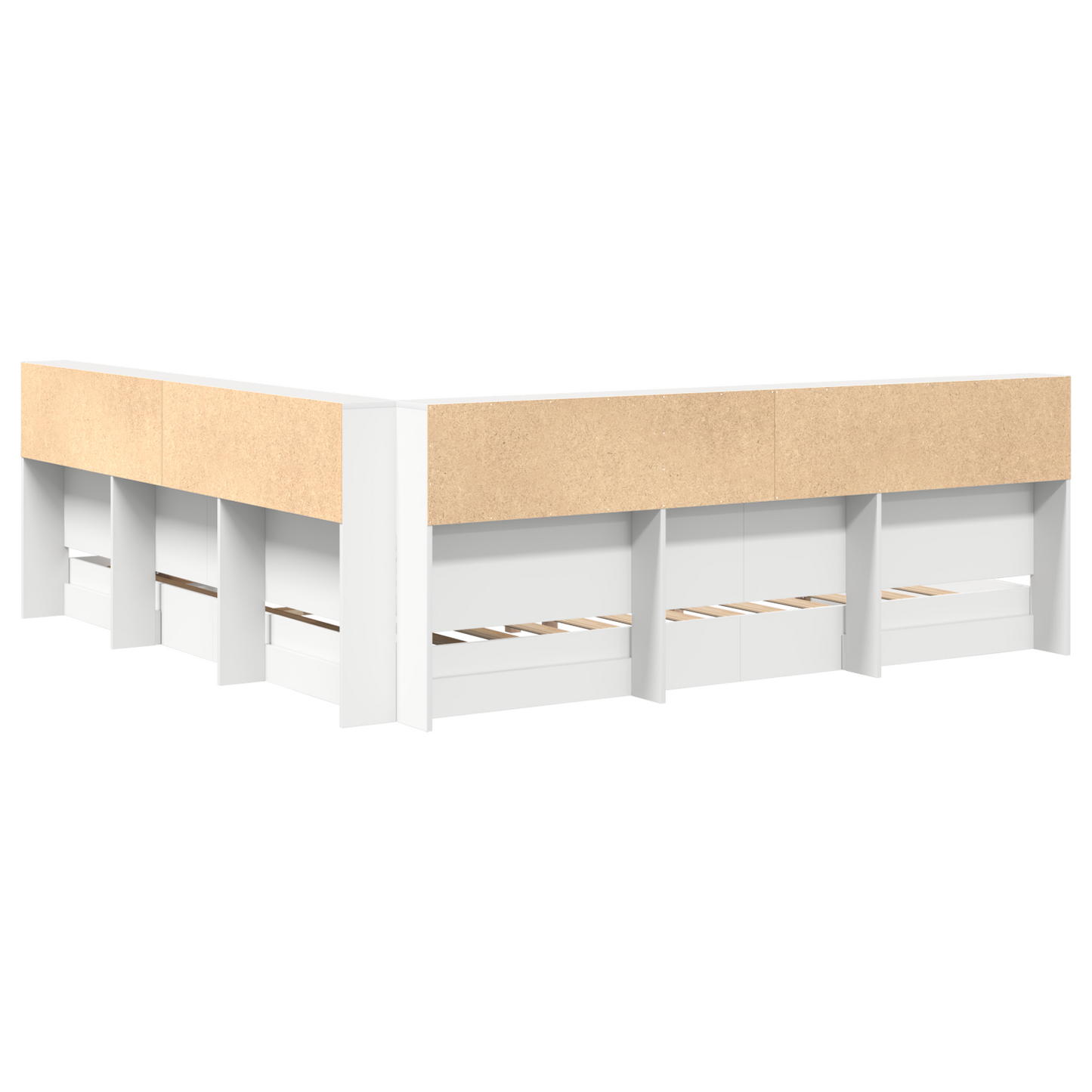 Bookcase Bed White 180x200 cm Engineered Wood