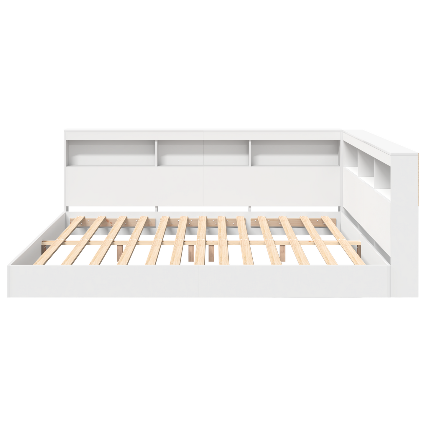 Bookcase Bed White 180x200 cm Engineered Wood
