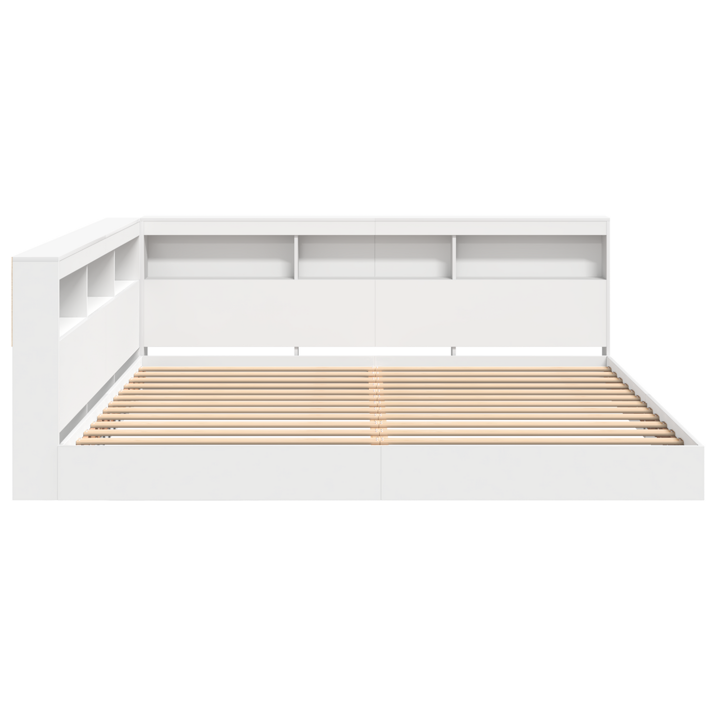 Bookcase Bed White 180x200 cm Engineered Wood