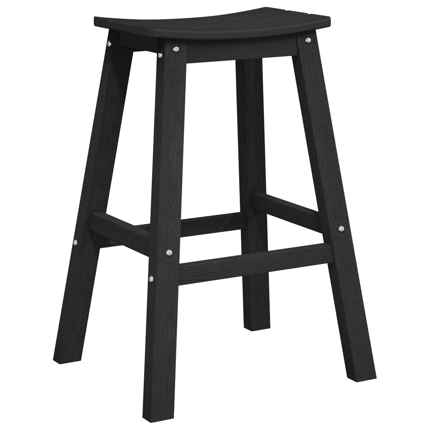 Bar Stools 6 pcs Black HDPE