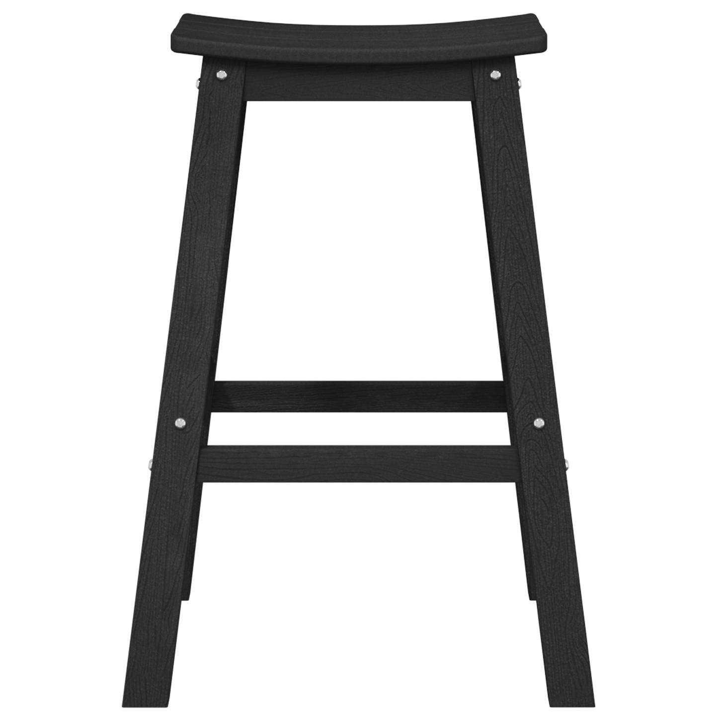 Bar Stools 6 pcs Black HDPE