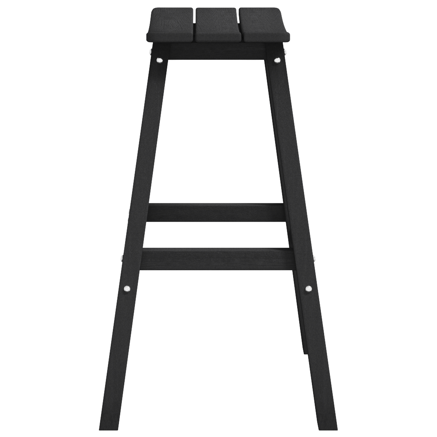 Bar Stools 6 pcs Black HDPE