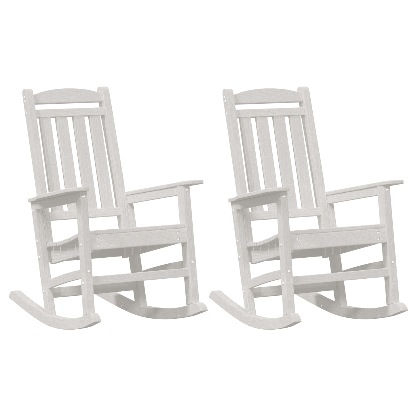 Garden Rocking Chairs 2 pcs White 70x92x107.5 cm HDPE