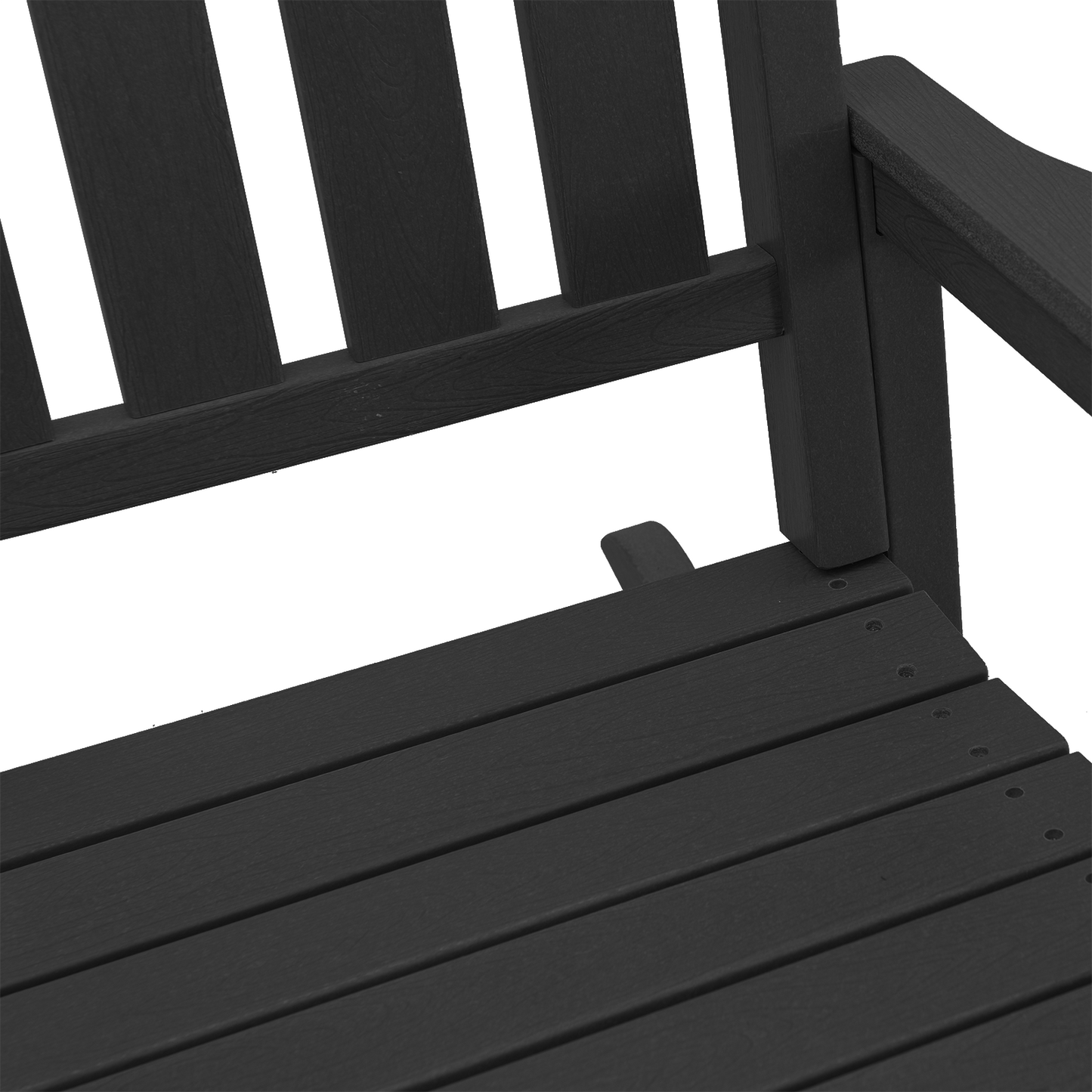 Garden Rocking Chairs 2 pcs Black 70x92x107.5 cm HDPE