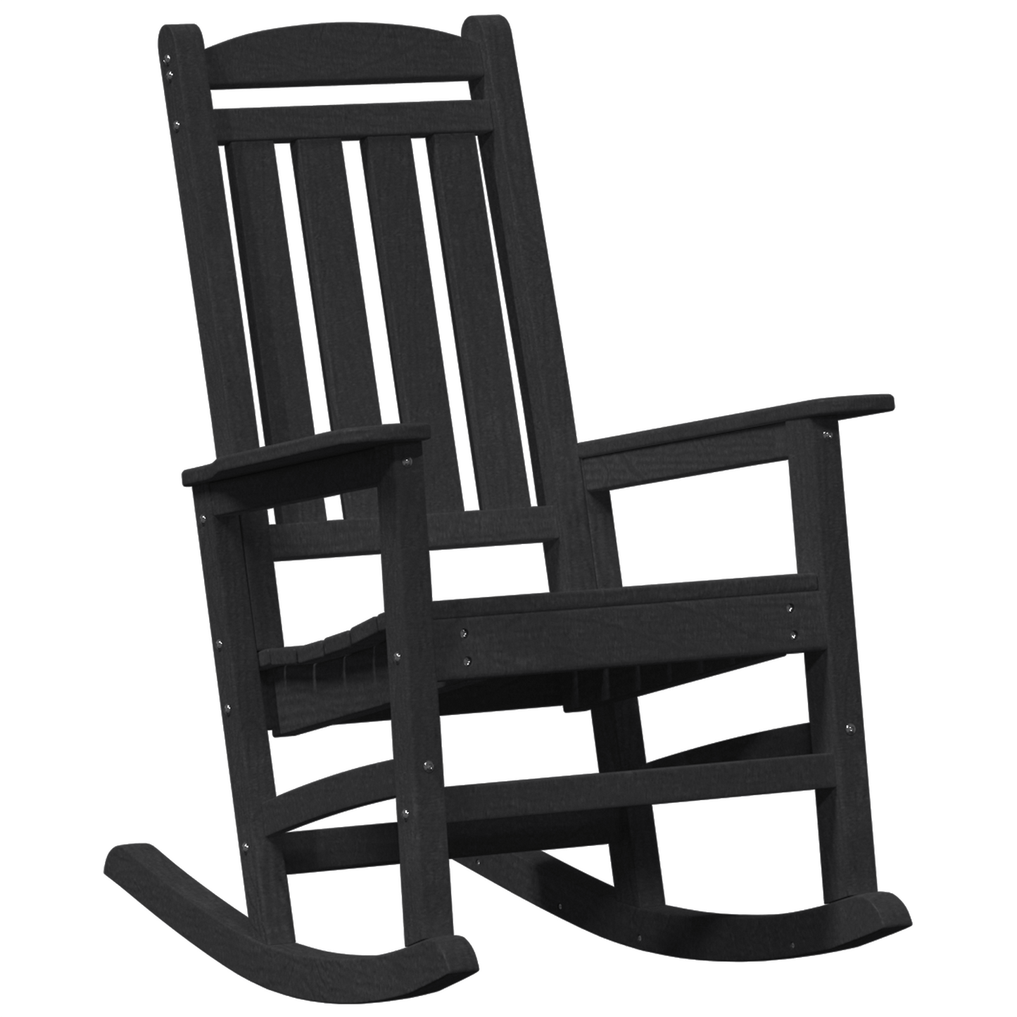 Garden Rocking Chairs 2 pcs Black 70x92x107.5 cm HDPE