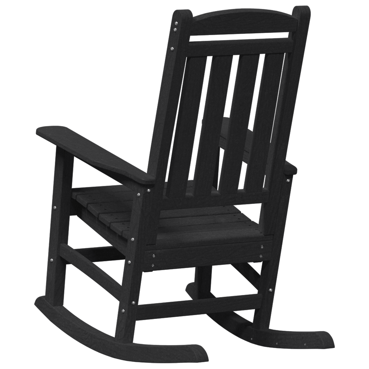 Garden Rocking Chairs 2 pcs Black 70x92x107.5 cm HDPE