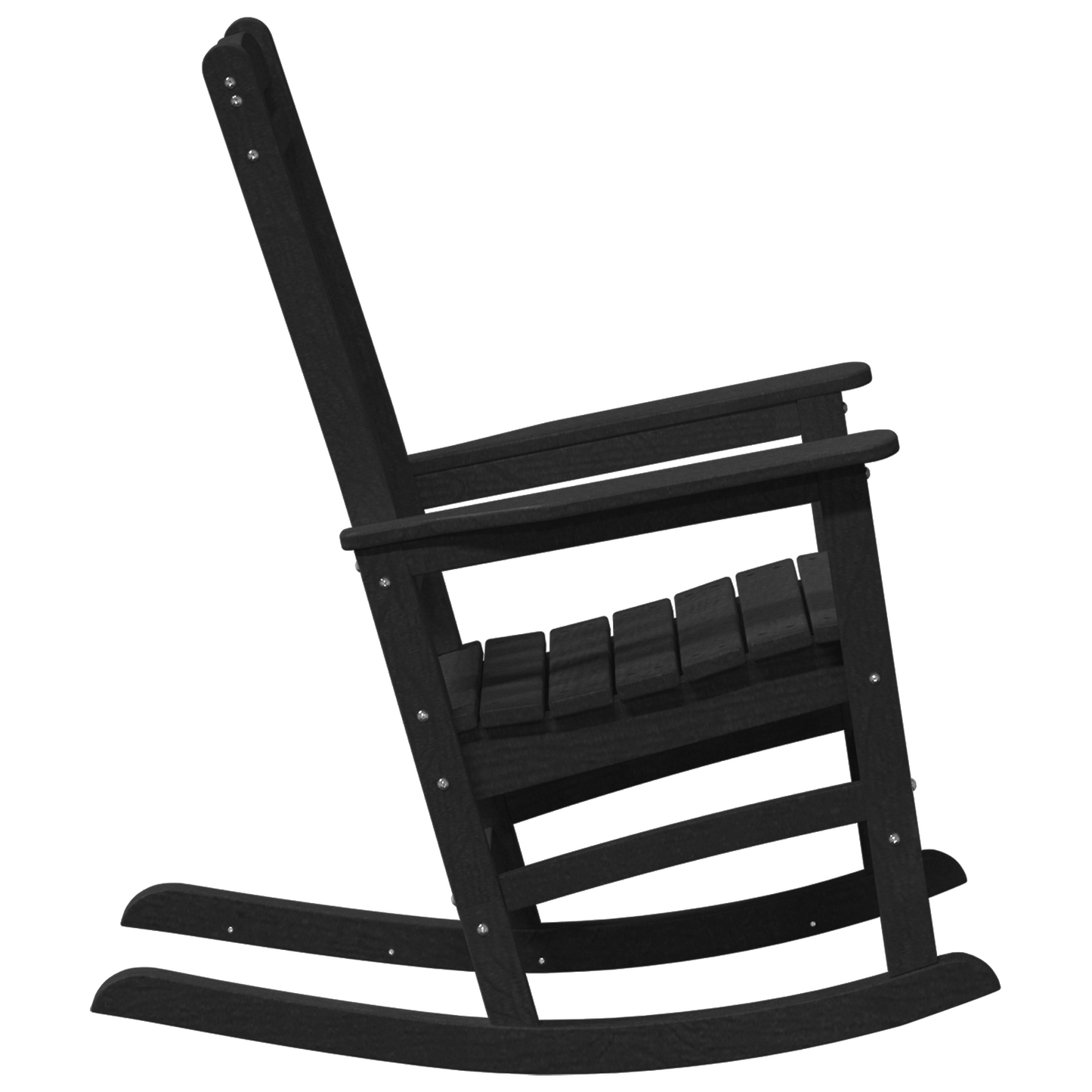 Garden Rocking Chairs 2 pcs Black 70x92x107.5 cm HDPE