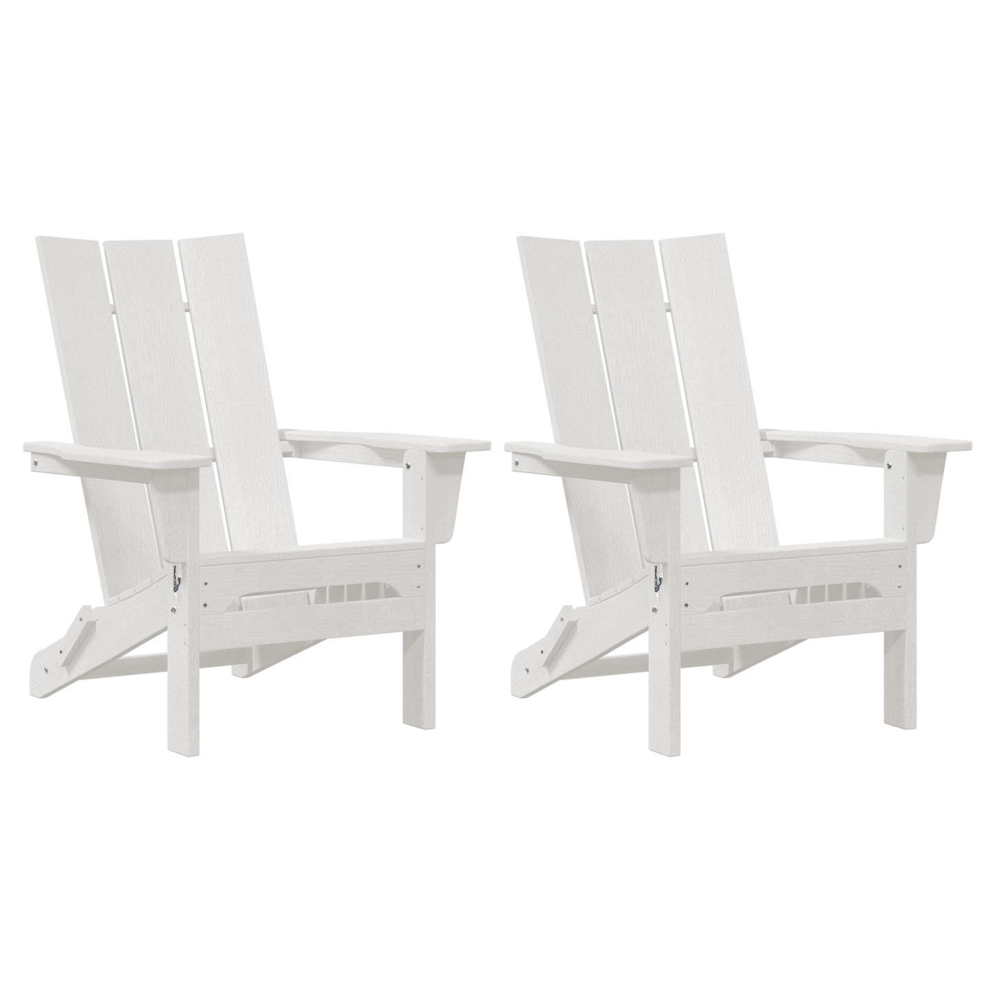 Foldable Adirondack Chairs 2 pcs White 74.5x80.5x90 cm HDPE