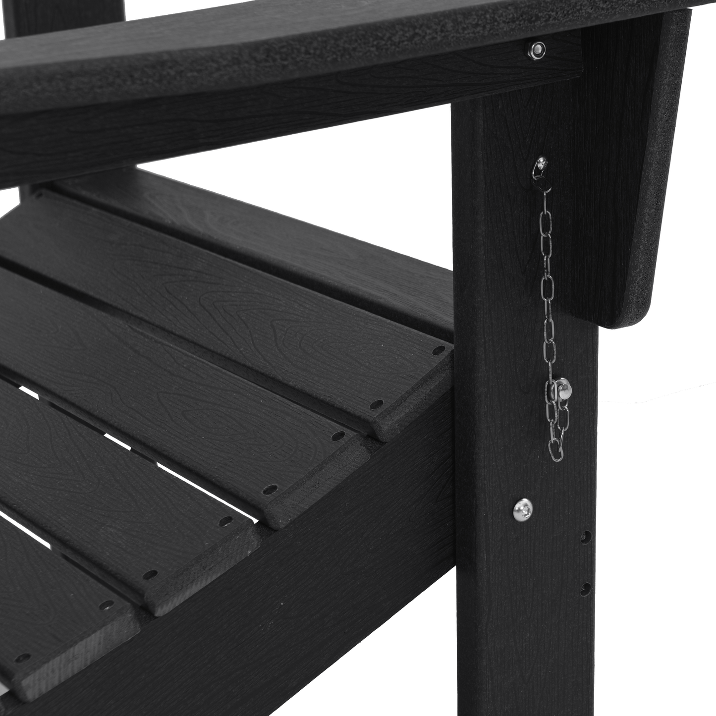 Foldable Adirondack Chairs 2 pcs Black 74.5x80.5x90 cm HDPE