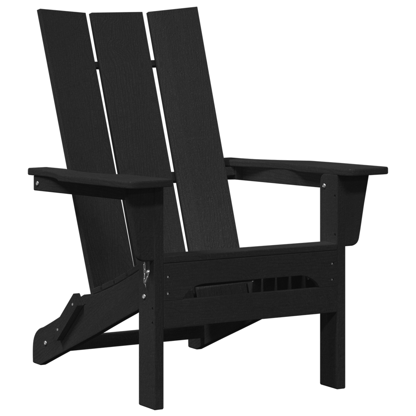 Foldable Adirondack Chairs 2 pcs Black 74.5x80.5x90 cm HDPE