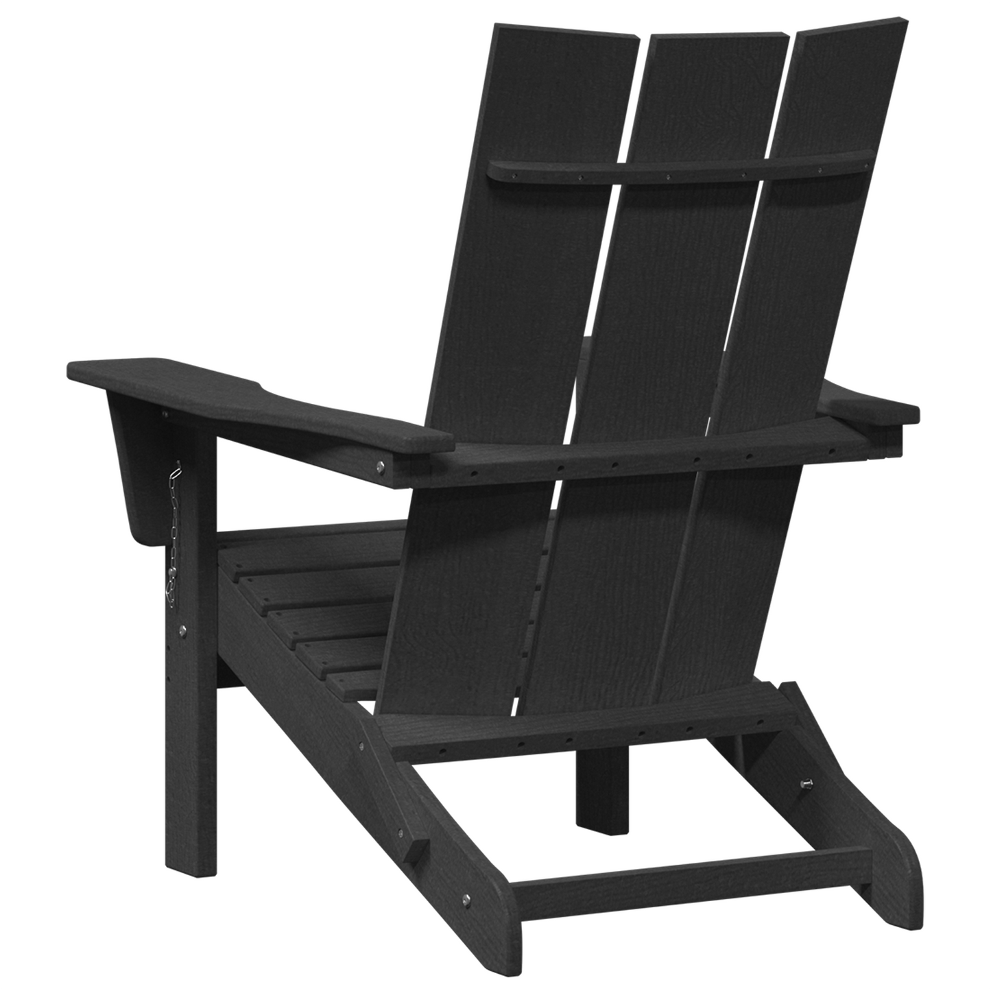 Foldable Adirondack Chairs 2 pcs Black 74.5x80.5x90 cm HDPE