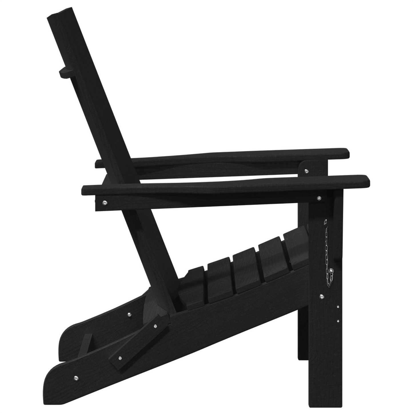 Foldable Adirondack Chairs 2 pcs Black 74.5x80.5x90 cm HDPE