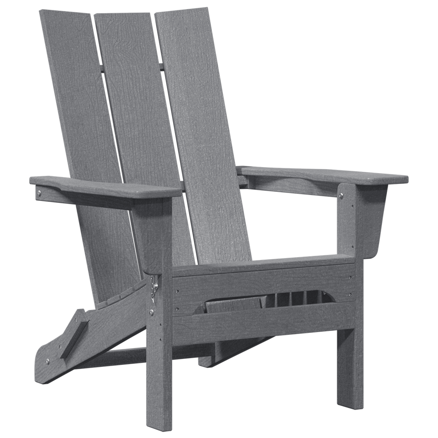 Foldable Adirondack Chairs 2 pcs Light Grey 74.5x80.5x90 cm HDPE