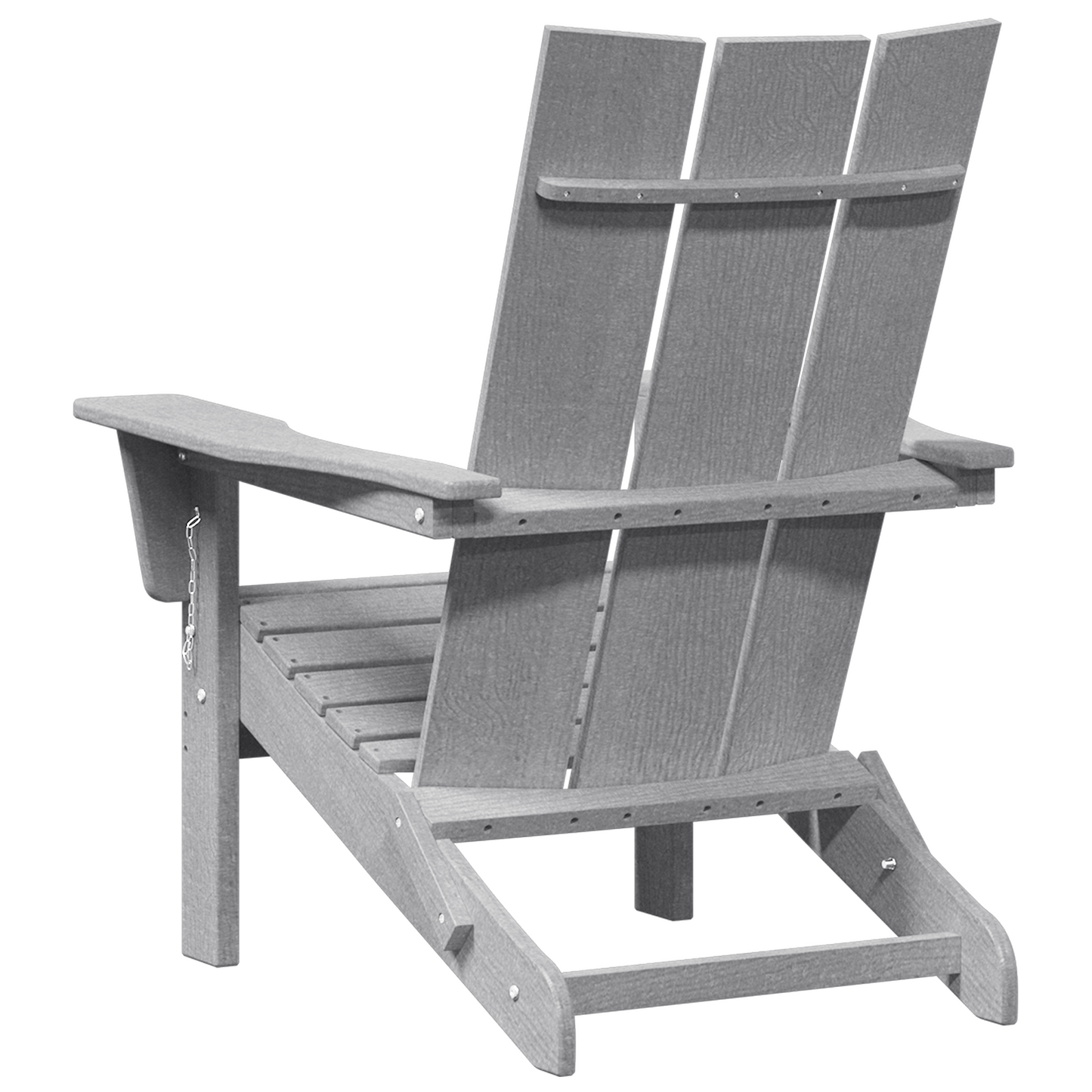 Foldable Adirondack Chairs 2 pcs Light Grey 74.5x80.5x90 cm HDPE
