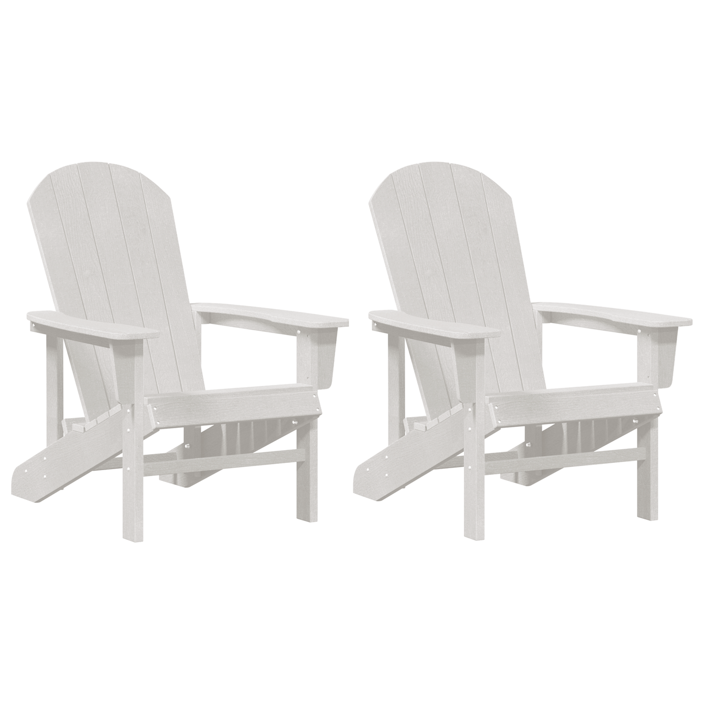 Adirondack Chairs 2 pcs White 74x82x90 cm HDPE