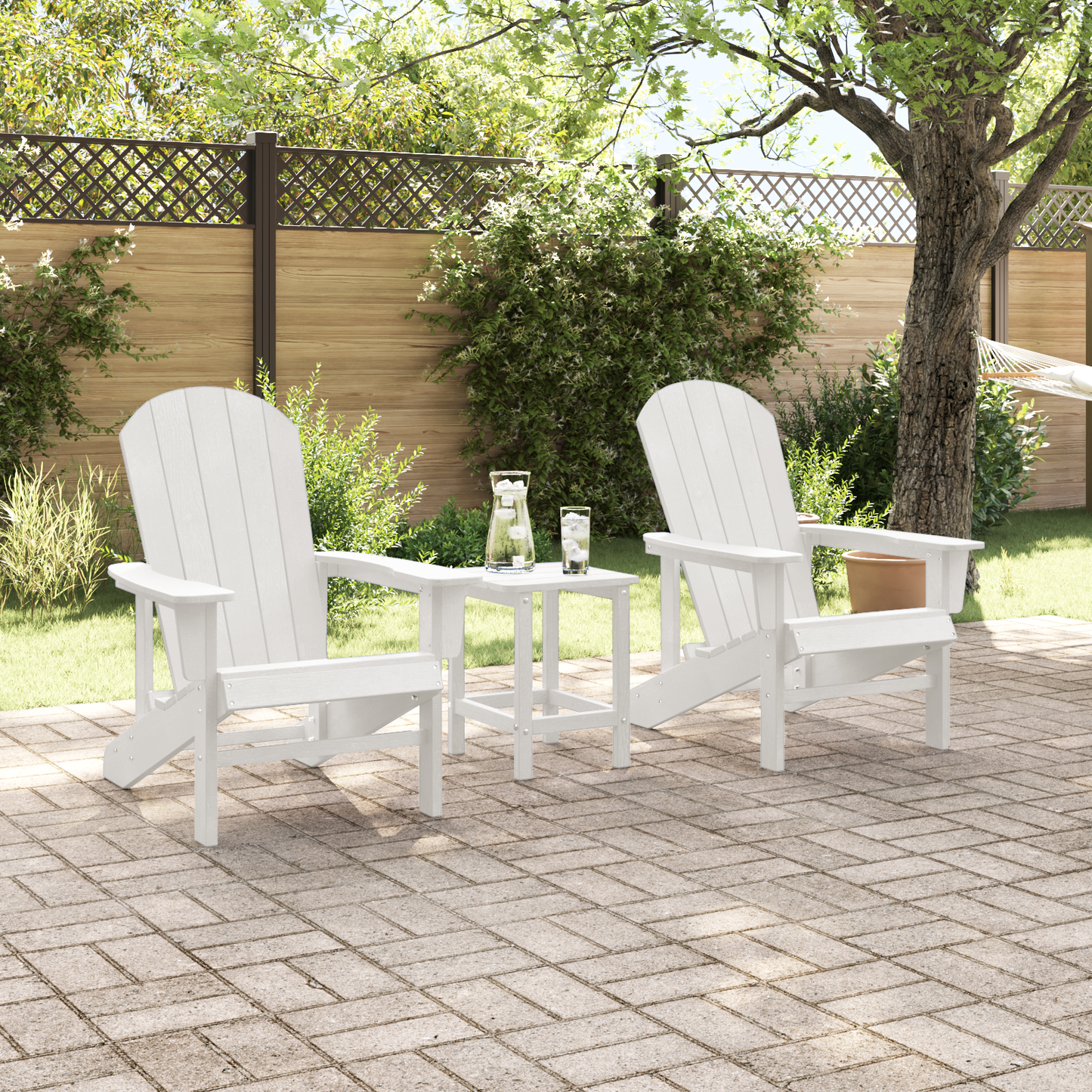 Adirondack Chairs 2 pcs White 74x82x90 cm HDPE