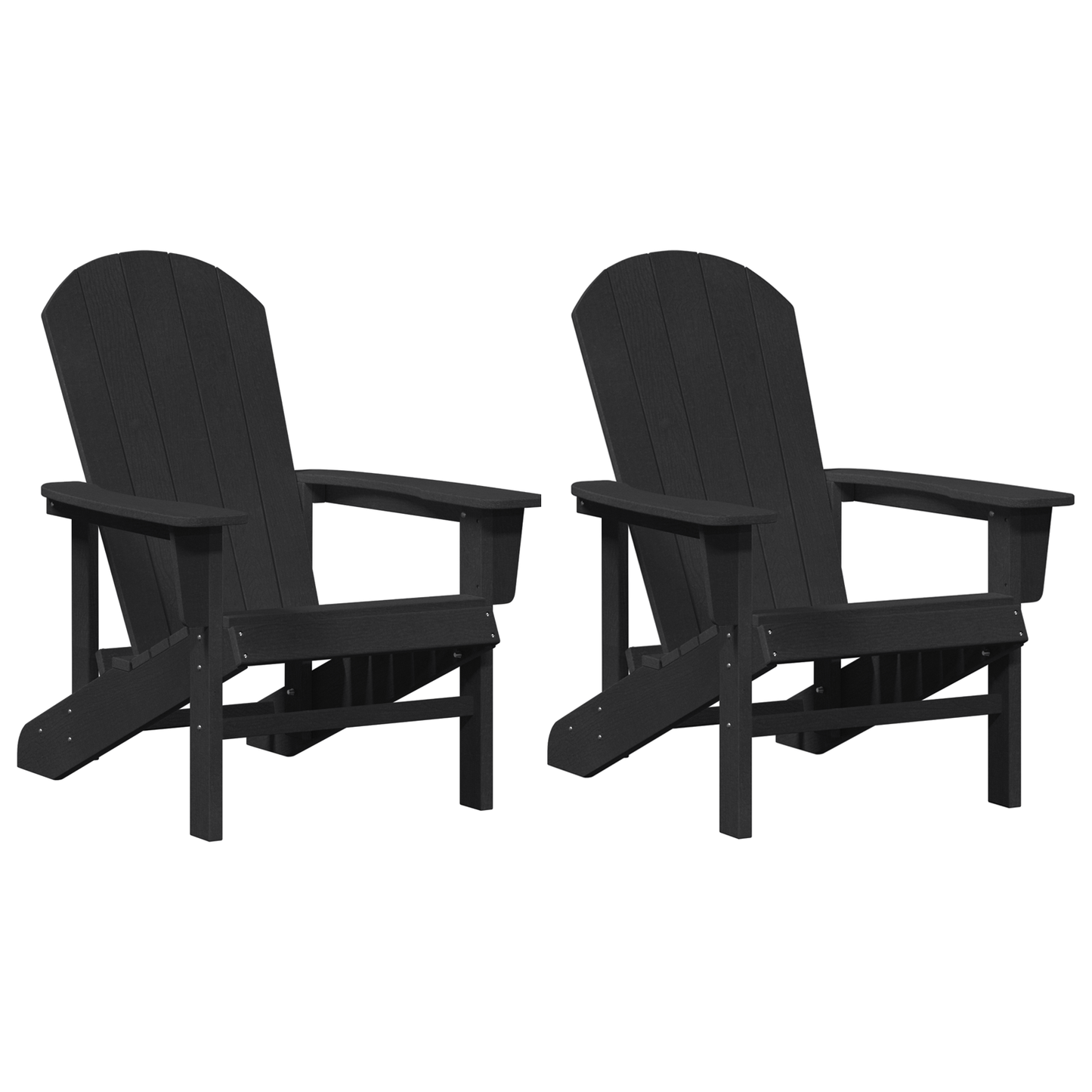 Adirondack Chairs 2 pcs Black 74x82x90 cm HDPE