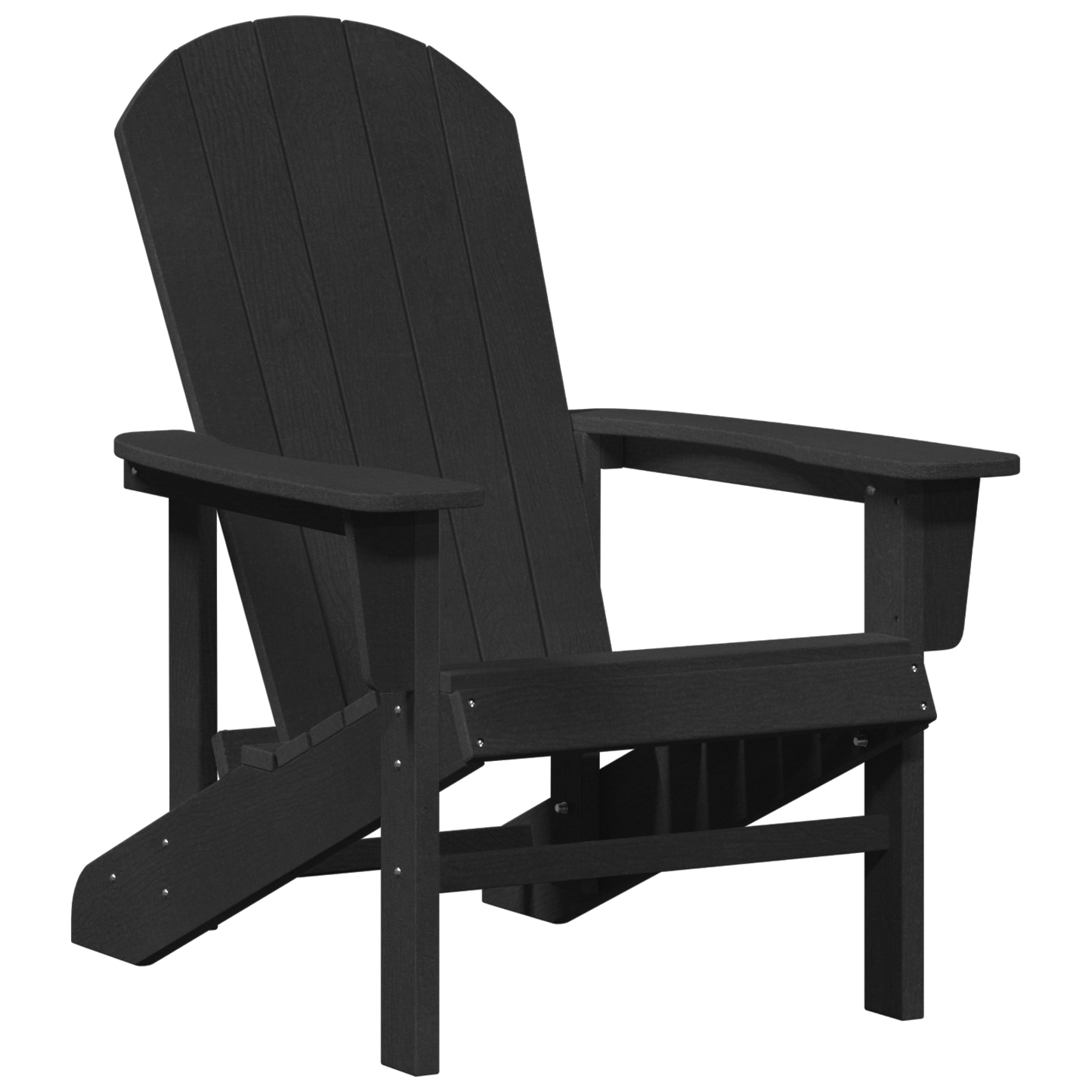 3 Piece Garden Lounge Set Black HDPE