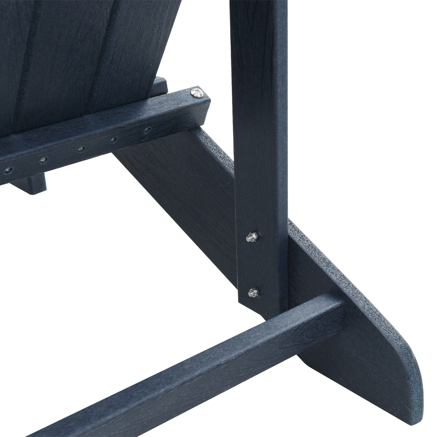 Adirondack Chairs with Footrests 2 pcs Navy Blue HDPE