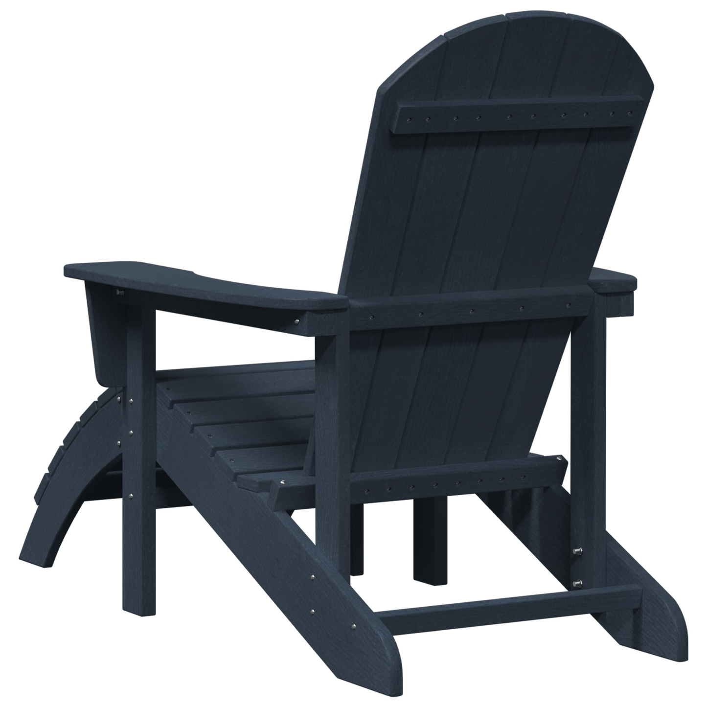 Adirondack Chairs with Footrests 2 pcs Navy Blue HDPE