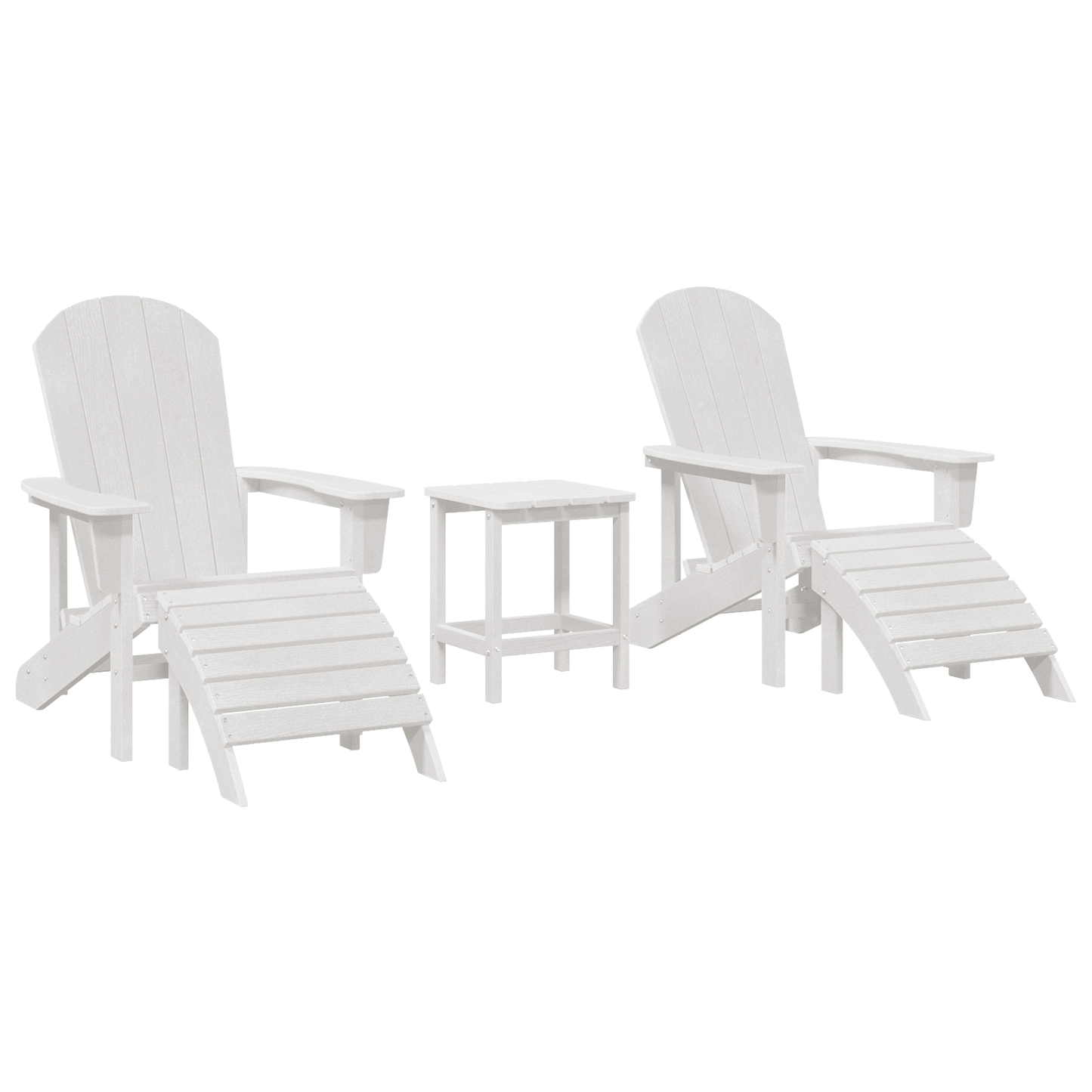 3 Piece Garden Lounge Set White HDPE