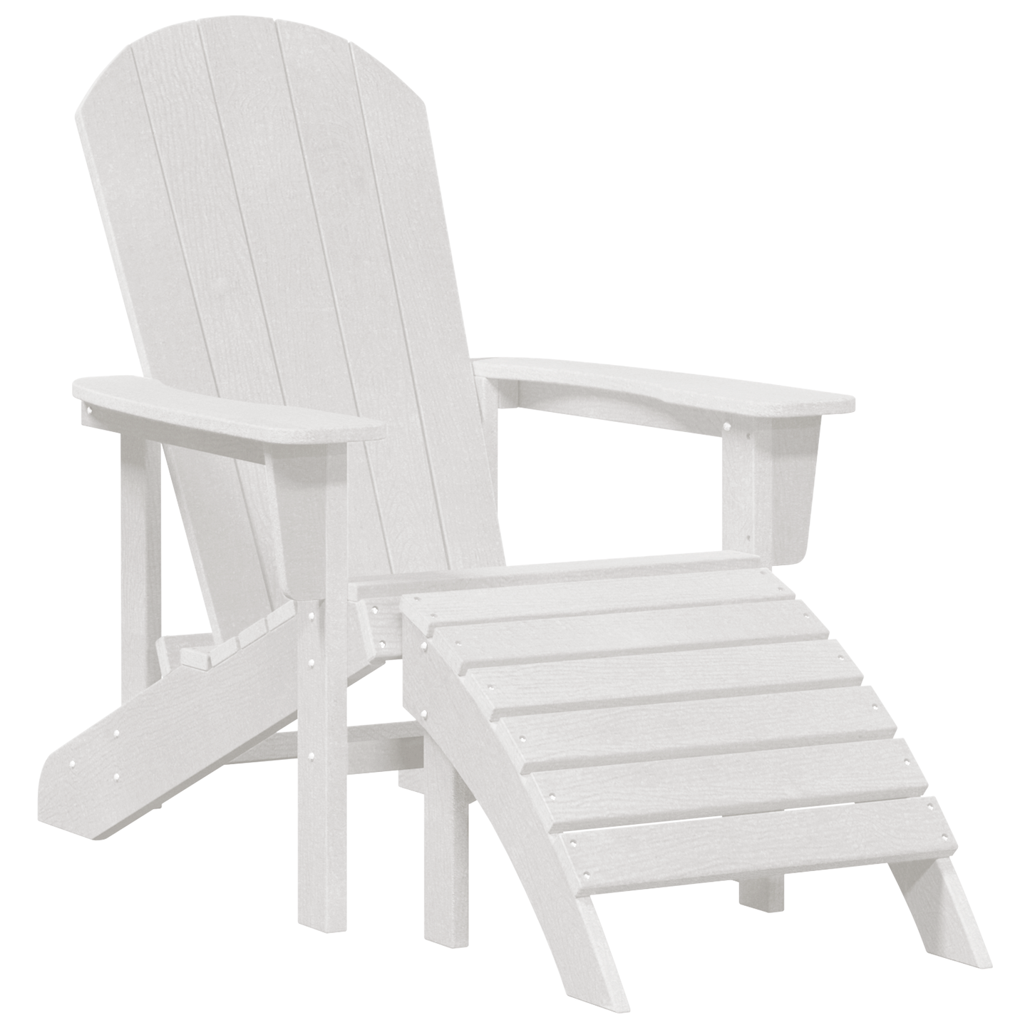 3 Piece Garden Lounge Set White HDPE