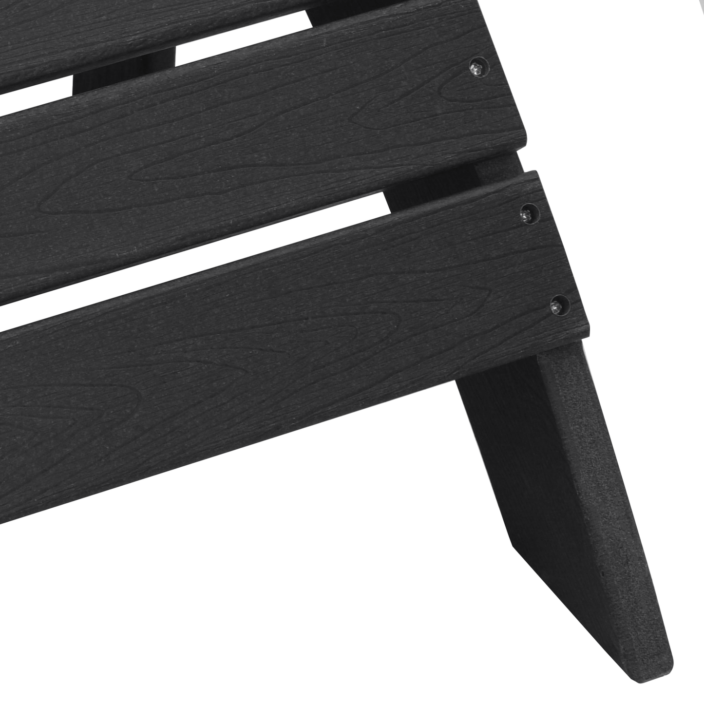 3 Piece Garden Lounge Set Black HDPE