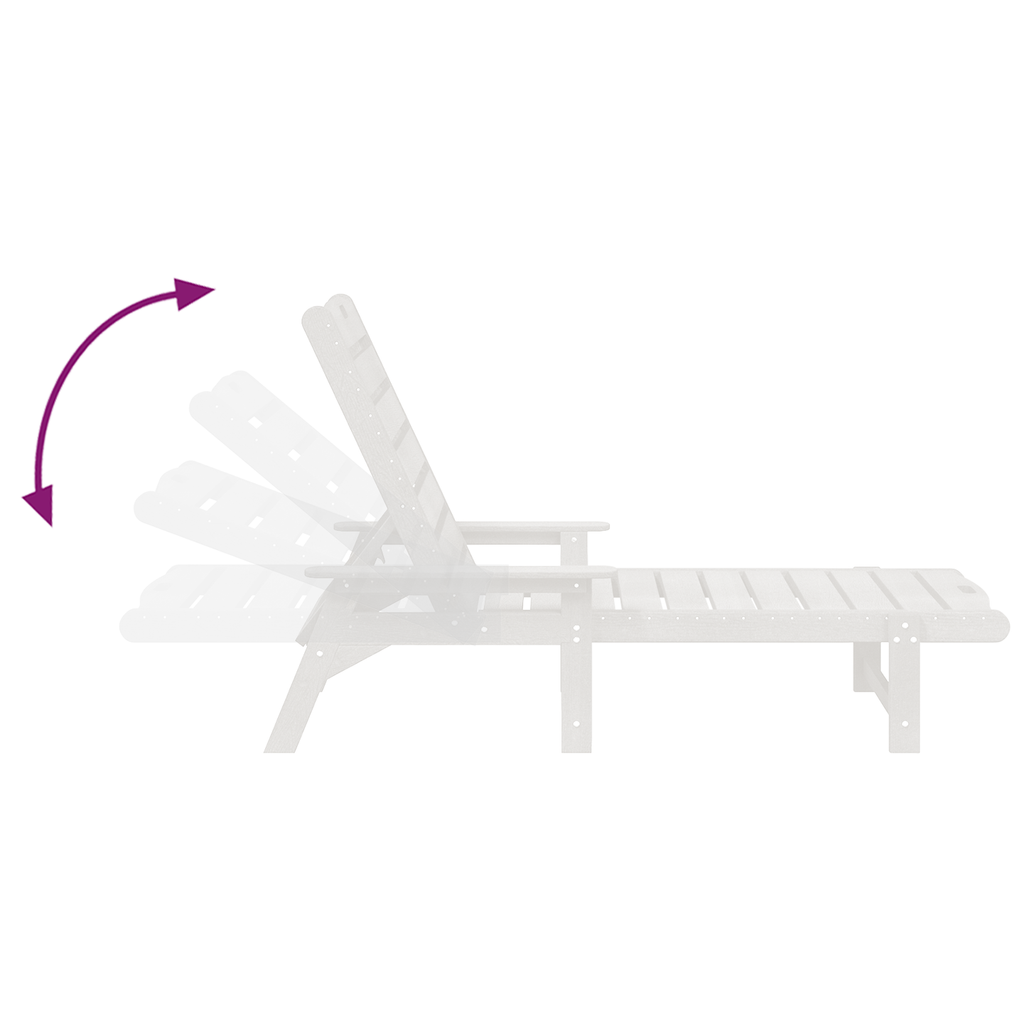3 Piece Garden Lounge Set White HDPE