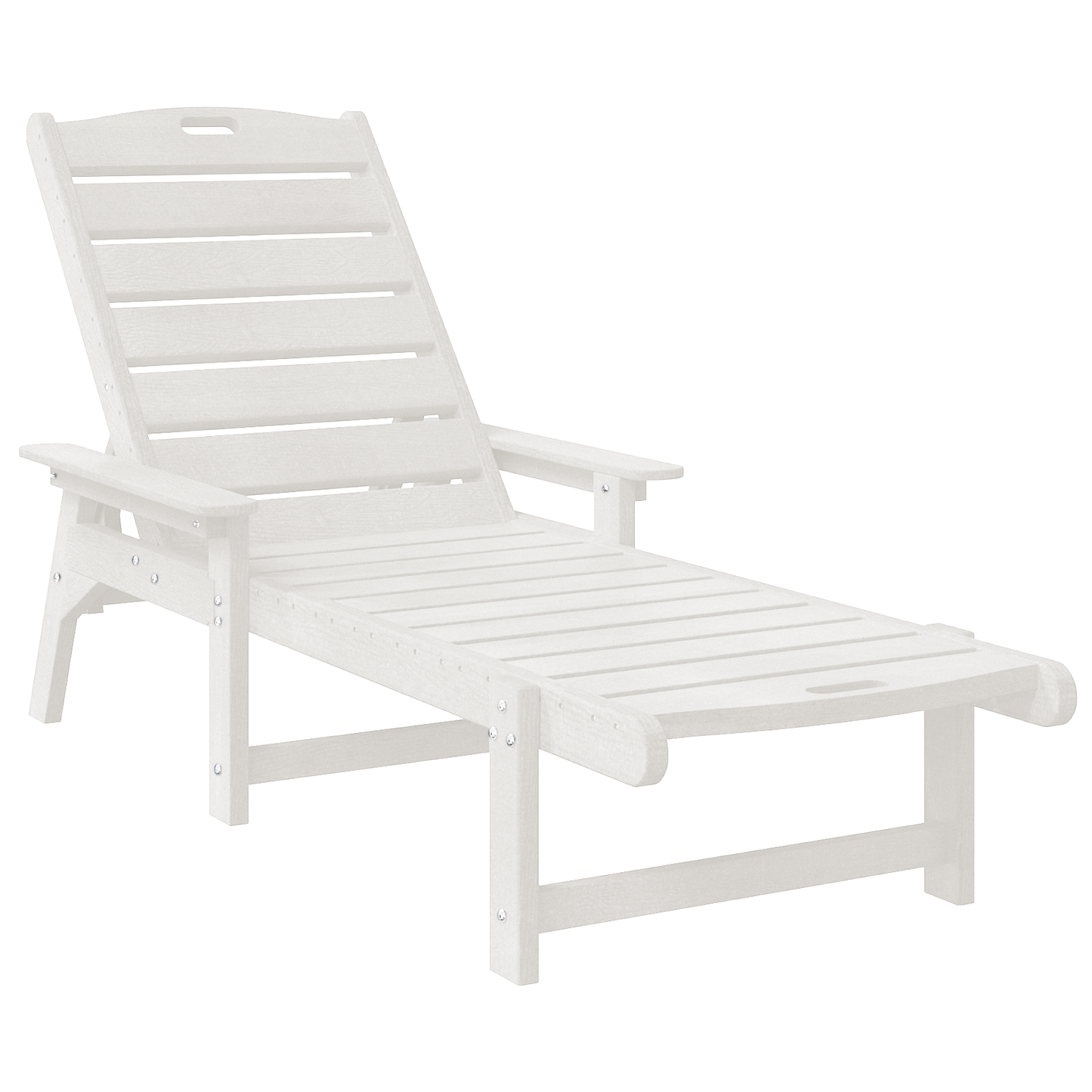 3 Piece Garden Lounge Set White HDPE