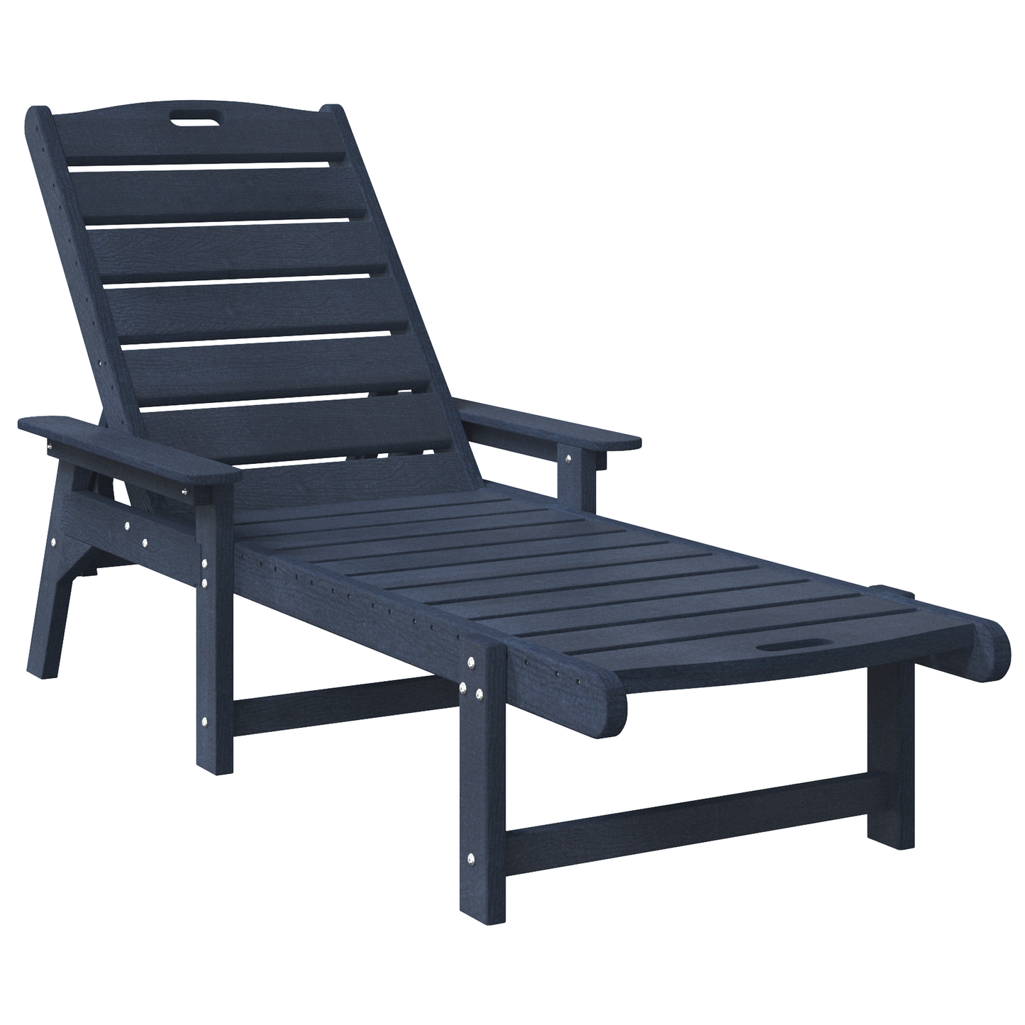 3 Piece Garden Lounge Set Navy Blue HDPE