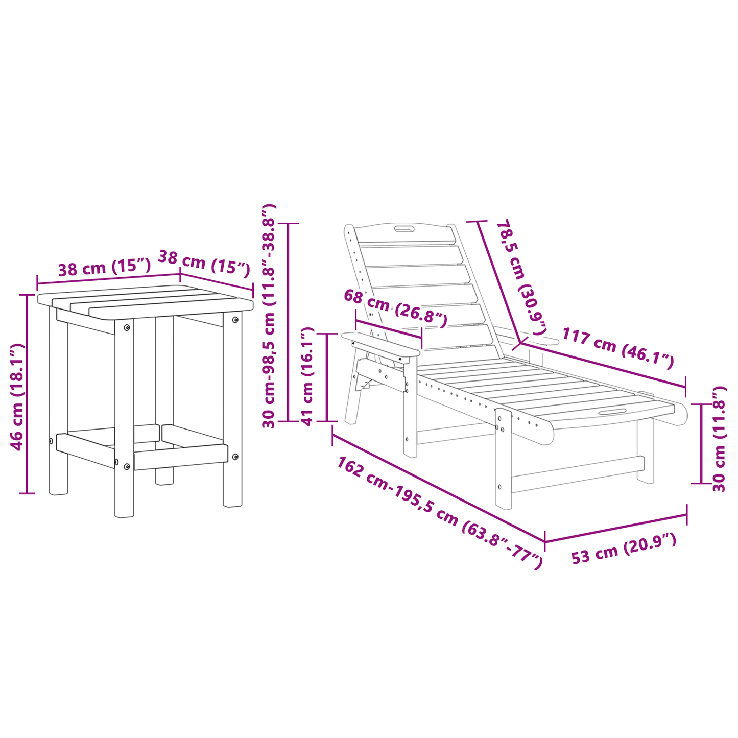 3 Piece Garden Lounge Set Navy Blue HDPE