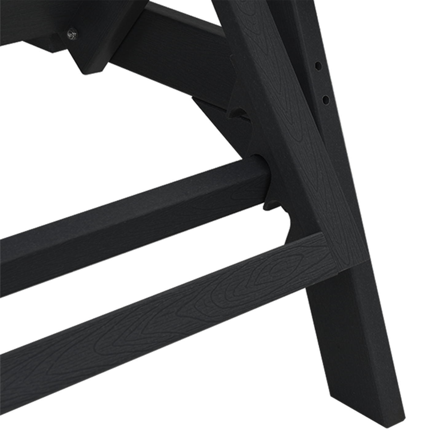 3 Piece Garden Lounge Set - Black HDPE