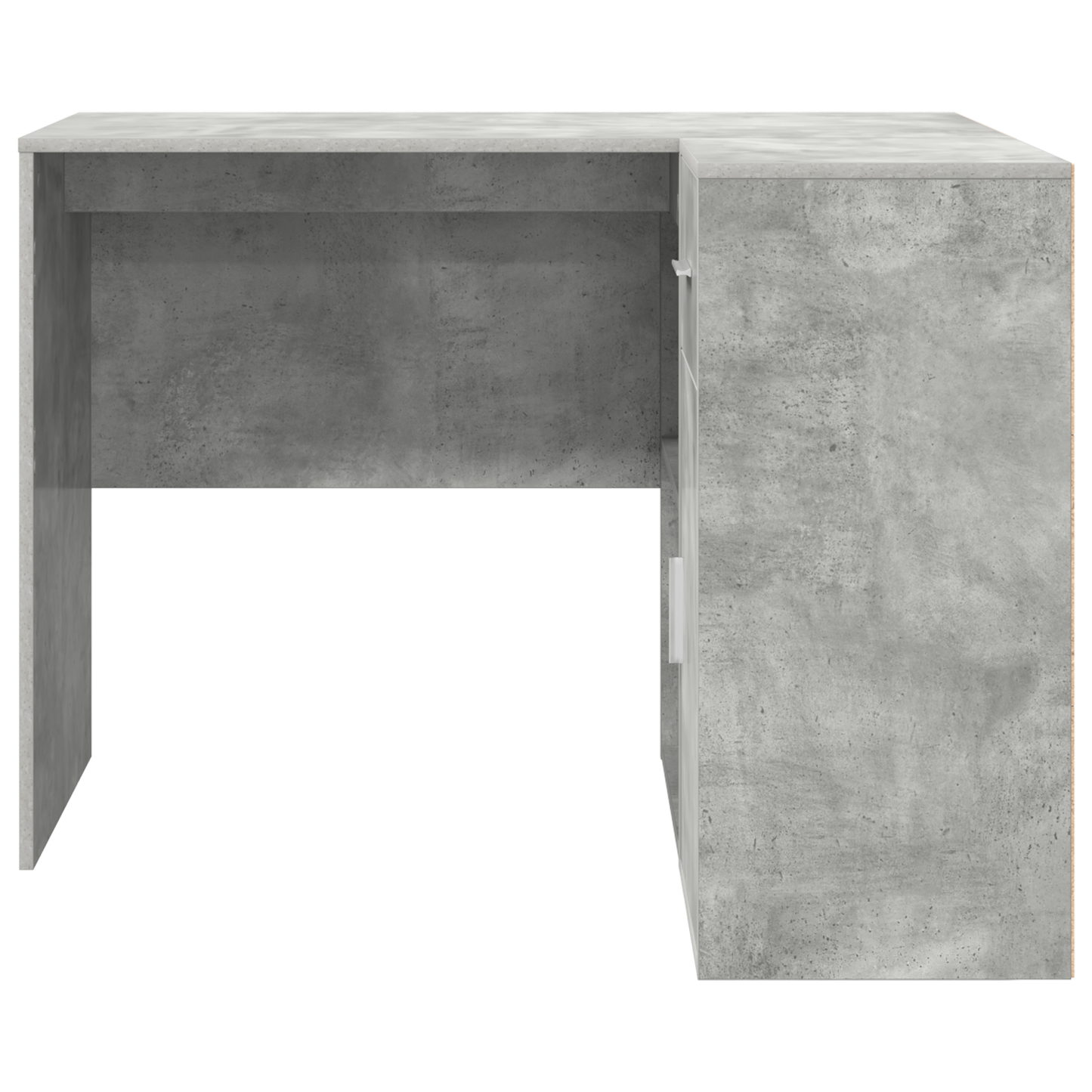Corner Desk Concrete Grey 102x88x75 cm Engineered Wood