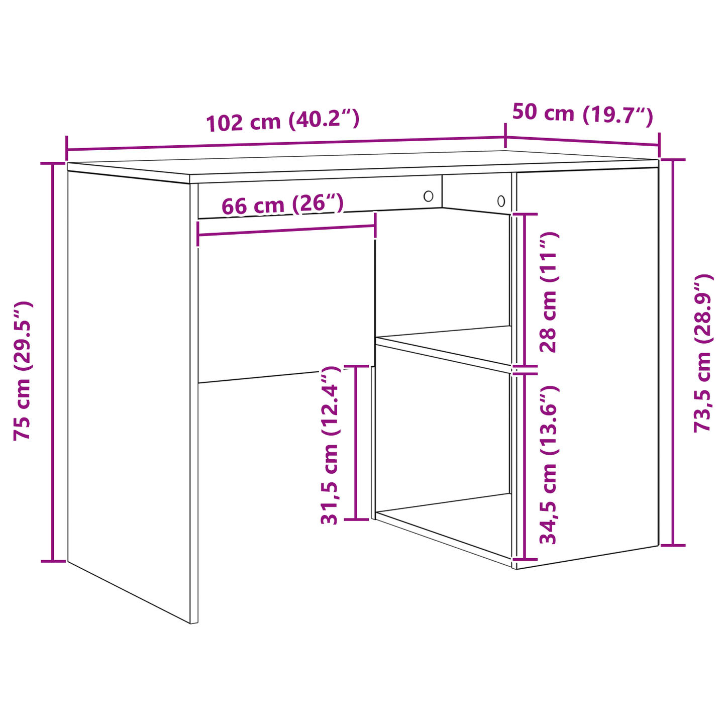 Corner Desk Concrete Grey 102x88x75 cm Engineered Wood