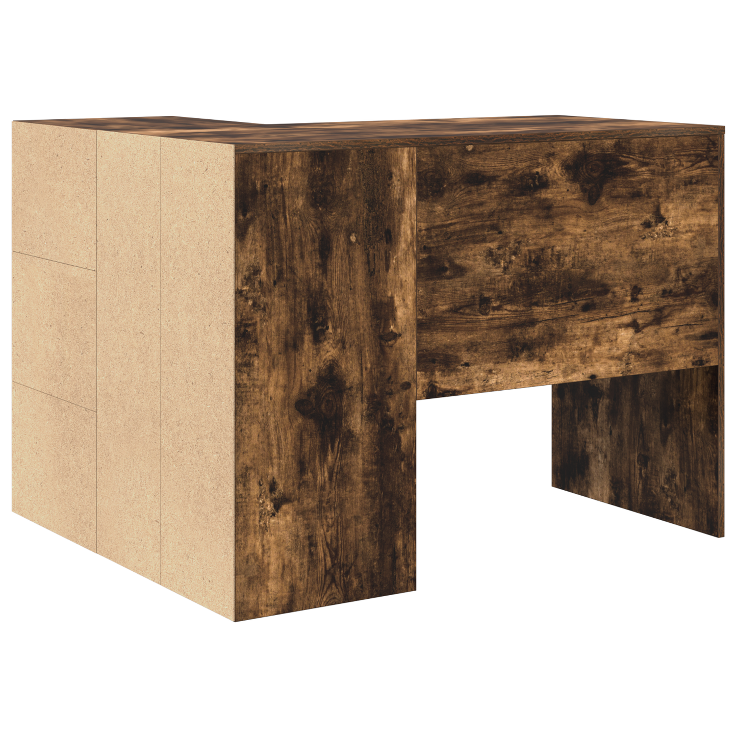 Corner Desk Smoked Oak 102x88x75 cm Engineered Wood