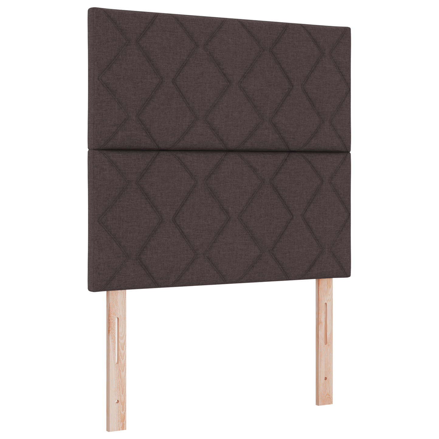 Dark Brown Diamond Blocks Design Fabric Headboard 100 cm, Dark Brown Diamond Blocks Design Fabric Headboard 200 cm