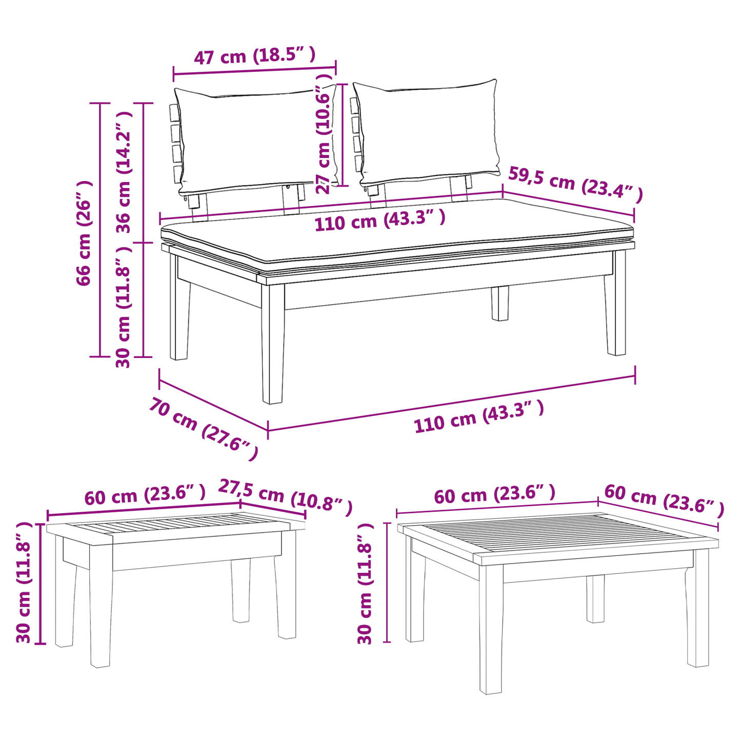 5 Piece Garden Dining Set Solid Wood Teak