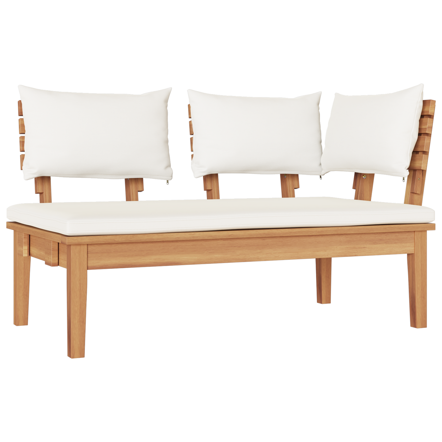 5 Piece Garden Dining Set with Cushions Solid Wood Teak