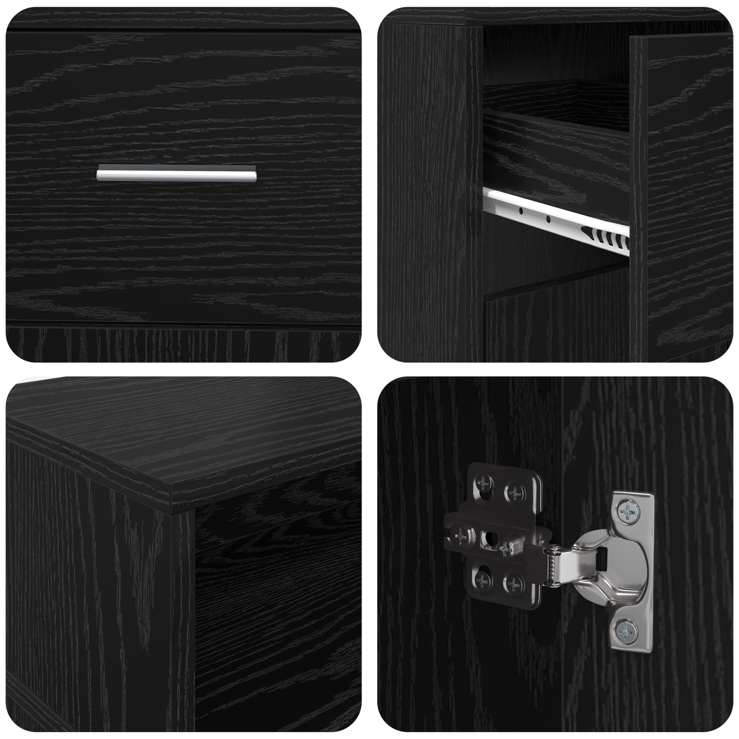 Desk Black Oak 120x55x91 cm Engineered Wood