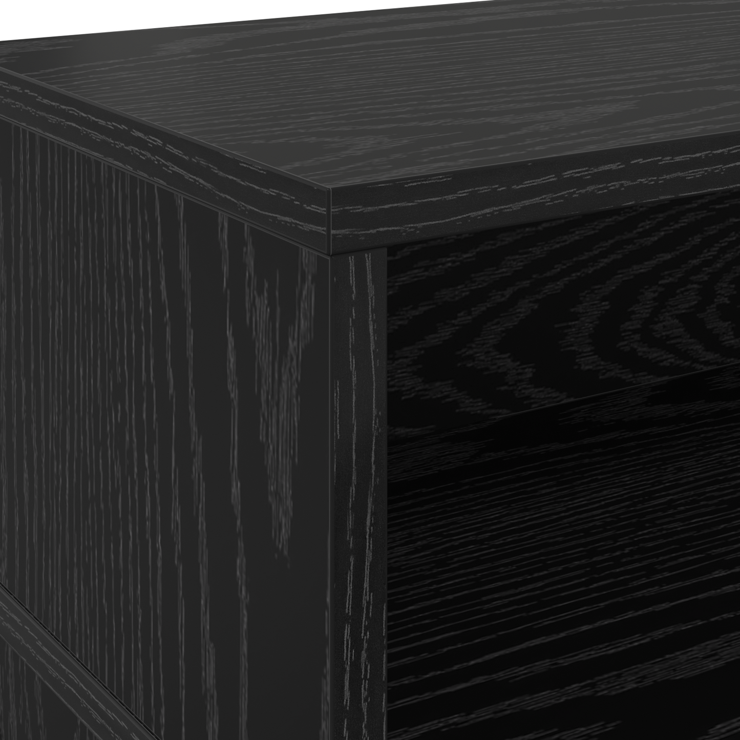 Desk Black Oak 200x55x91 cm Engineered Wood