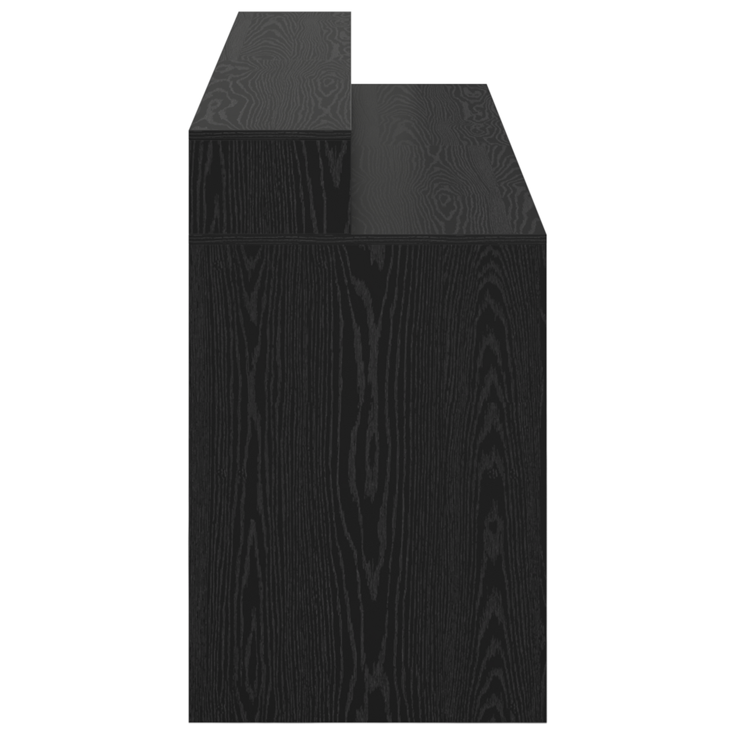 Desk Black Oak 200x55x91 cm Engineered Wood