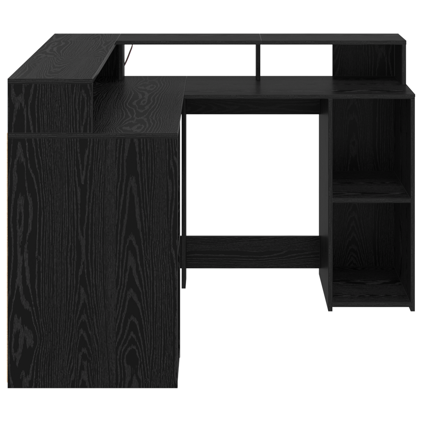 Desk Black Oak 130x130x91 cm Engineered Wood