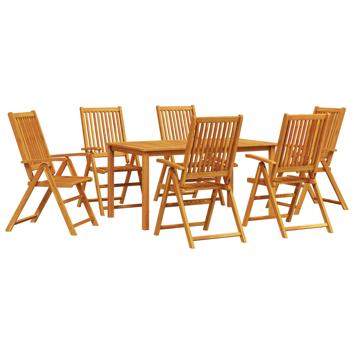 3 Piece Garden Dining Set Solid Acacia Wood Foldable