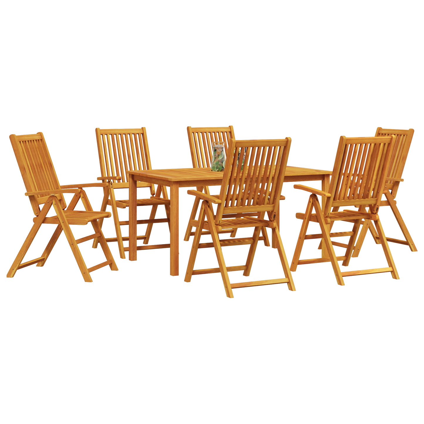 3 Piece Garden Dining Set Solid Acacia Wood Foldable