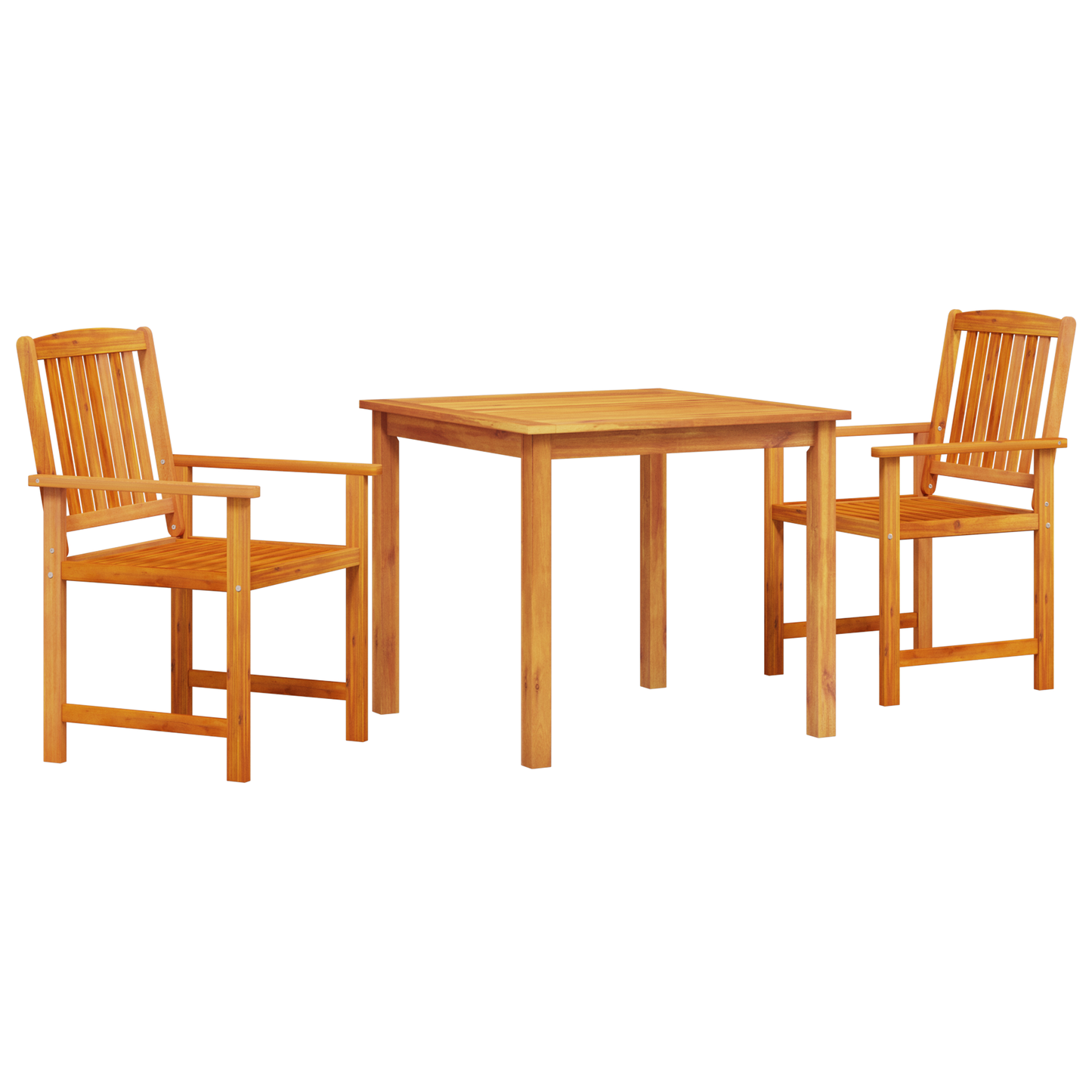 3-Piece Garden Dining Set - Solid Acacia Wood